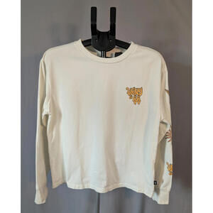 Vans '66  T-Shirt Skully 2 in Marshmallow Mushrooms Roses - sz Medium